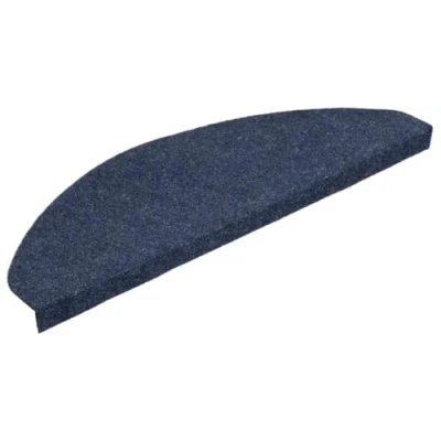 Image of vidaXL Stair Mats Pack of 15 Durable Needle Felt Fabric Protection Sound Dampening Easy Installation Decorative Blue