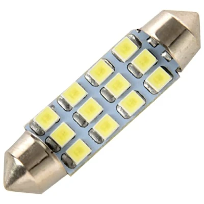 Image of Joskeijky 42mm 12 SMD 3528 LED White Car Interior c5w Dome Festoon Bulb Light Lamp DC 12V