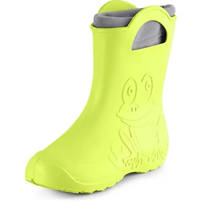 Image of Ladeheid Women&#039;s EVA Lightweight Wellington Boots Rainy Wellies Rain LA CA 12 (Lime, 5/6 UK)