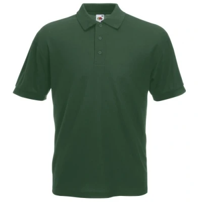 Image of Fruit of the Loom Mens 65/35 Pique Short Sleeve Polo Shirt (M) (Bottle Green)