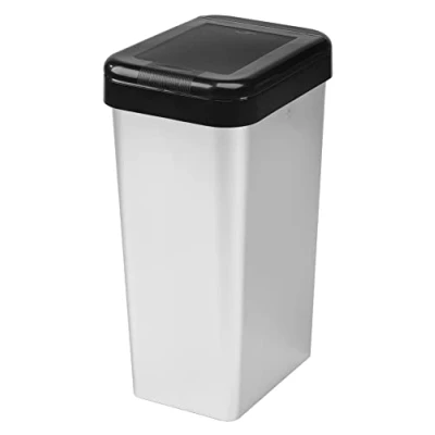 Image of Tontarelli 45L Moda Rectangular Touch Bin Silver Metal Effect NEW!!!!!!!!!!! NEW!!!!!!!!