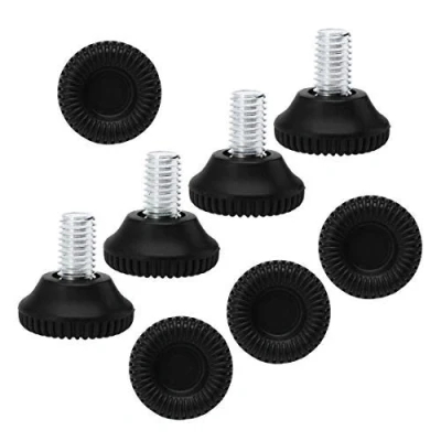 Image of M10 x 15 30 mm Adjustable Levelling Feet Floor Protector Protective Cover for Home Furniture Office Table Chair Leg 8 Pack