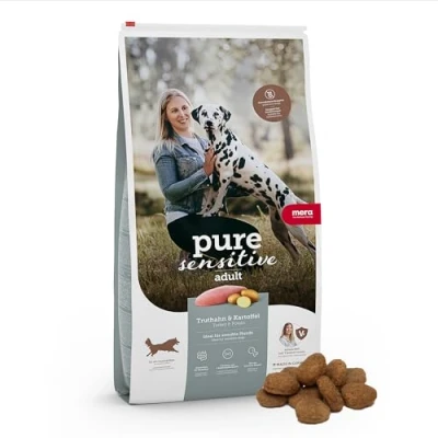 Image of MERA Pure Sensitive Fresh Meat Adult Turkey and Potato Dog Food Dry for Dogs with a Cereal Free Formula 25%