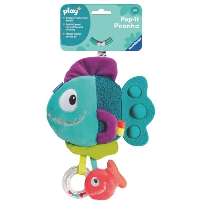 Image of Ravensburger Play+ Pop it Blue Piranha New Born Sensory &amp; Development Baby Toys 0 6 Months Infant Gifts