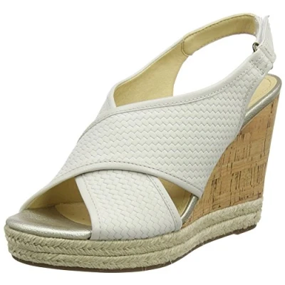 Image of Geox Donna Janira C Womens White Wedges Leather Size UK 7