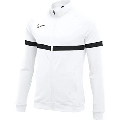 Image of NIKE Boy&#039;s Dri fit Academy 21 Track Jacket, White/Black/Black/Black, S UK