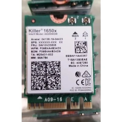 Image of Intel AX1650x Killer Series Gaming WiFi 6 Upgrade Adapter M.2 Card for PCs High Speed 2.4 Gbps Bluetooth 5.2 Compatible Works with Intel, AMD, Windows 10 and Newer, Linux (AX1650x)