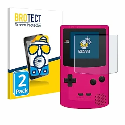 Image of brotect Screen Protector Anti Glare compatible with Nintendo Gameboy Color (2 Pack) Matte, Fingerprint Protection Film