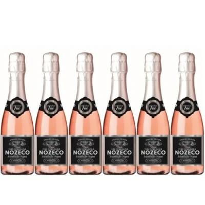 Image of Nozeco Rose alcohol Free Sparkling Drink made from removed Wine Vegan Piccolo Case of 6 (6 x 0.20 L)