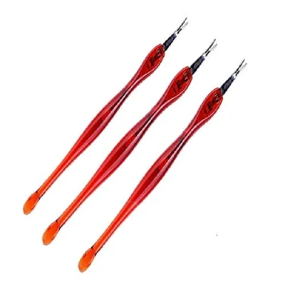Image of Uhat Pack 3 Cuticle Trimmers Manicure Pedicure Dead Skin Callus Removal Fork Nail Art Tools
