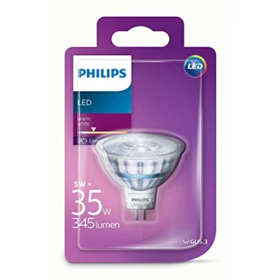 Image of Philips LED Classic 5 W GU5.3 Glass Spot Light (Replacement for 35 MR16 Halogen Spot) Warm White