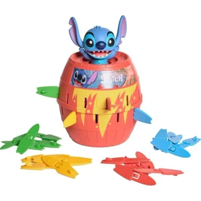 Image of TOMY Disney Pop Up Stitch Action Board Game, Fun Family and Kids Game for Ages 4+, Preschool Children’s Boys, Girls, Adults.