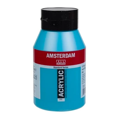 Image of Amsterdam Standard Series Acrylic Jar 1000 ml Turquoise Blue 522