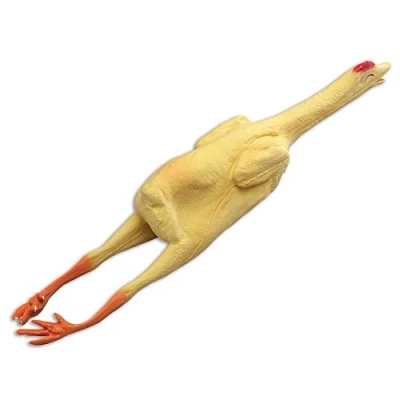 Image of Bristol Novelty GJ036 Rubber Plucked Chicken Yellow Pack of 1 Joke Prop Set, One Size
