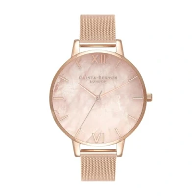 Image of Olivia Burton Analogue Quartz Watch for women with Rose gold colored Stainless Steel bracelet OB16SP01