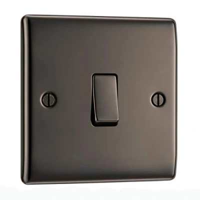 Image of BG Nexus Metal Black Nickel 10ax Plate 1 Gang