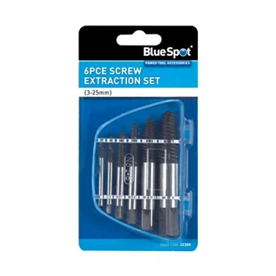 Image of Bluespot 22304 6pce Screw Extraction Set (3 25mm)