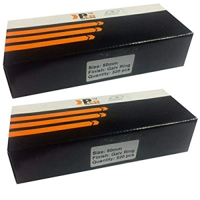 Image of 1040 x 50mm Galvanised Ring Framing Nails for DEWALT Cordless First Fix (2 Handy Pack 520pcs)