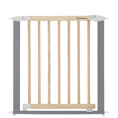 Image of BADABULLE Safe and Lock Wood Metal Baby Gate door stair gates for baby, 73 81.5 cm