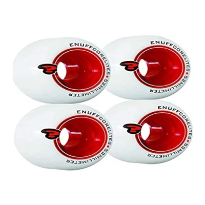 Image of Enuff Corelites Skateboard Wheels White / Red 52mm