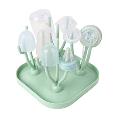 Image of Vicloon Baby Bottle Drying Rack, Drain Holder with Detachable Drip Tray, Rack Ideal for Bottles, Teats, Cups, Reusable Accessories
