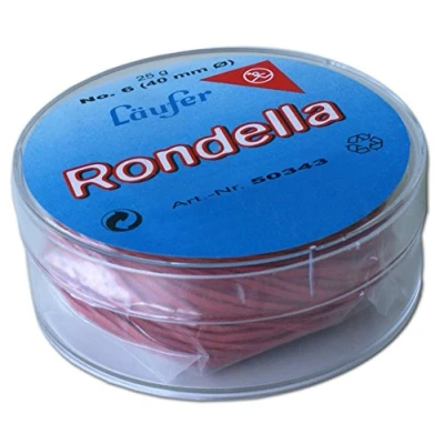 Image of Läufer 50343 Rondella Rubber Rings No. 6 Diameter 40 mm 25 g Round Box Red Extra Durable