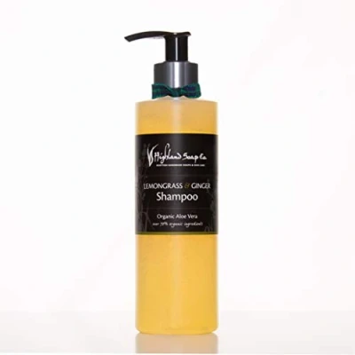 Image of The Highland Soap Company Lemongrass &amp; Ginger Aloe Vera Shampoo 250ml
