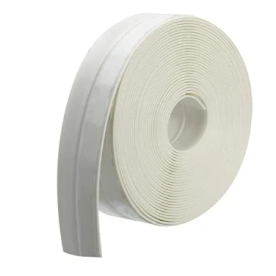 Image of Garden Mile 2pc Draft Excluder for Windows, 5cm(L) 1.9cm(W) x5mm(T) Brush Weather Stripping Self Adhesive Windows Seal Strip Draught Air Stopper Sliding/External Doors, White
