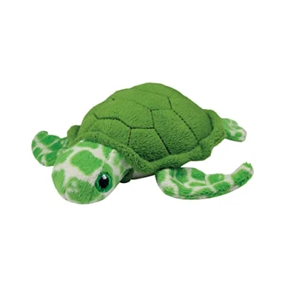 Image of EcoBuddiez Sea Turtle from Deluxebase. Mini Soft Plush Animals made Recycled Plastic Bottles. Eco Friendly Cuddly Gift for Kids and Cute Stuffed Animal Toy Toddlers.
