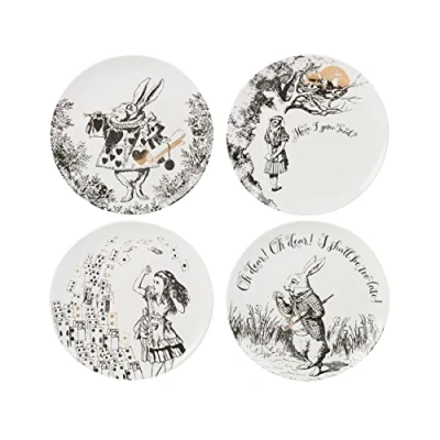 Image of Alice In Wonderland Set of 4 Side Plates