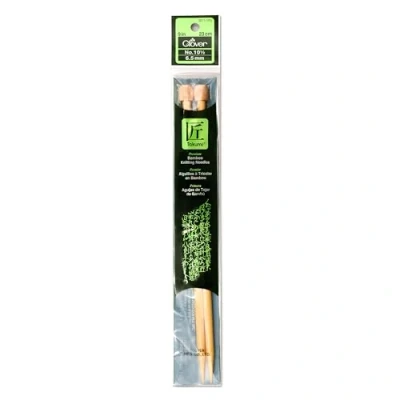 Image of Clover 3011 10.5 Takumi Bamboo Single Point Knitting Needles 9 inch Size 10.5/6.5mm, Other, Multicoloured, 3.21 x 5.88 30.87 cm