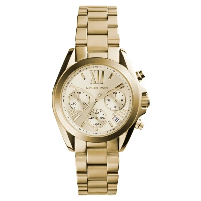 Image of Michael Kors Bradshaw Chronograph watch goldcoloured, Women&#039;s, Size: One Size, Gold coloured