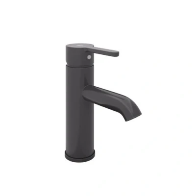 Image of Roca Carelia Basin Mixer Cold Start Black Power Coated No Pop Up Waste A5A328AN0R