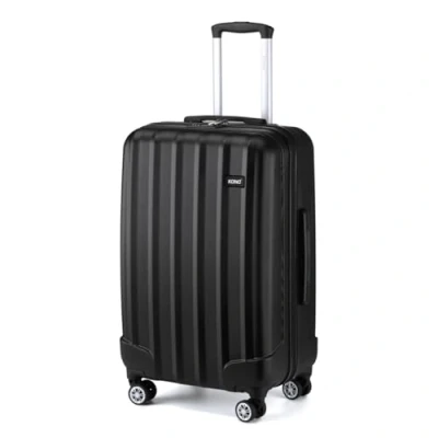 Image of Kono 24 Inch Hard Shell Luggage Lightweight ABS with 4 Spinner Wheels Business Trip Trolley Case Suitcase (Black)