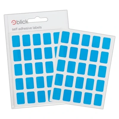Image of Blick Labels, Blue, Self Adhesive Stickers, Rectangular, 12 x 18mm, 175 for Home, Office, Family, School, Holiday Calendar Organising, Planner, Rewards Chart, Colour Coding