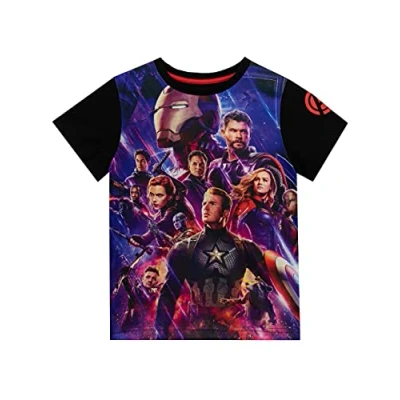 Image of Marvel Boys Avengers T Shirt Multicoloured Age 7 to 8 Years