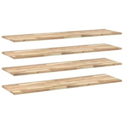 Image of Floating Shelves 4 pcs 120x40x2 cm Untreated Solid Wood Acacia Vidaxl