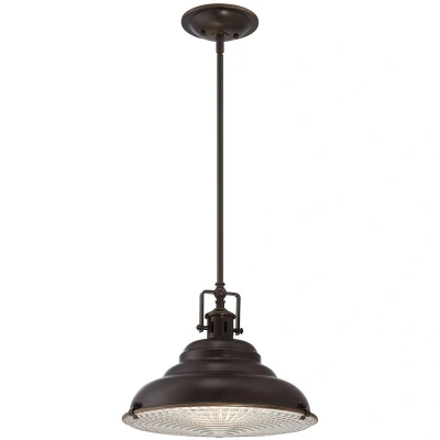 Image of East Vale 1 Light Large Dome Ceiling Pendant Palladian Bronze, E27