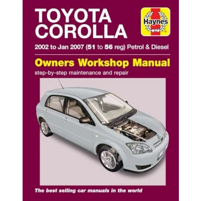 Image of Toyota Corolla Petrol &amp; Diesel (02 Jan 07) Haynes Repair Manual (Paperback)
