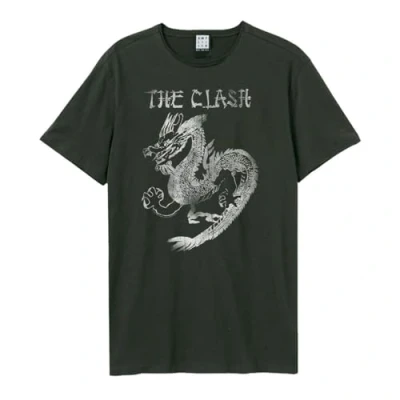 Image of Amplified Unisex Adult New Dragon The Clash T Shirt (L) (Charcoal)