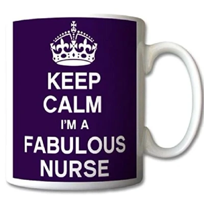 Image of Keep Calm I&#039;m A Fabulous Nurse Mug Cup Gift Retro
