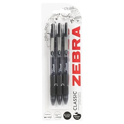 Image of Zebra Classic Smooth Ballpoint Black 3 Pack