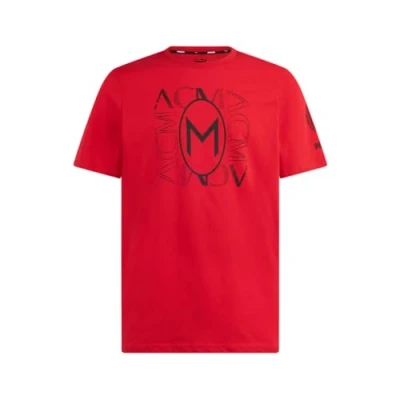 Image of AC Milan Men&#039;s Ftblcore ACM T Shirt, Time Red/Puma Black, XL