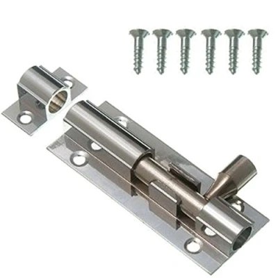 Image of Chrome 63mm Door Slide Bolt 2.5&quot; Latch Lock with Screws