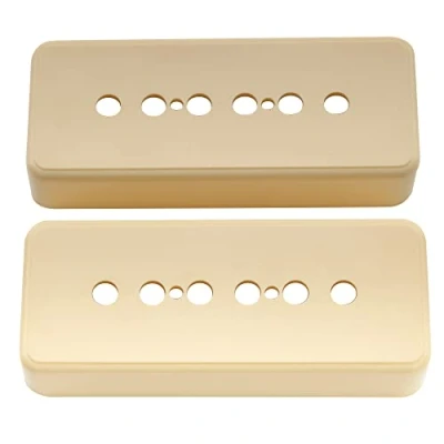 Image of Musiclily Pro Plastic 48mm P90 Soapbar Guitar Pickup Covers for Import Les Paul SG Electric Guitar, Cream(Set of 2)