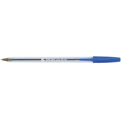 Image of 5 Star Clear Ball Pen Medium 1.0mm Tip 0.3mm Line Blue [Pack of 50]