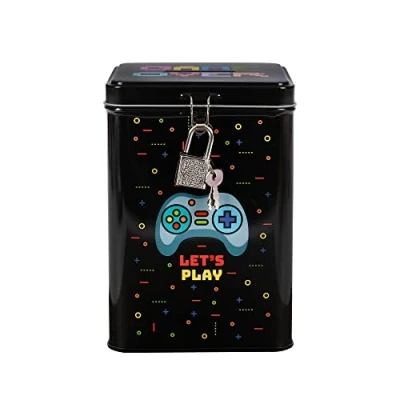 Image of I TOTAL Piggy Banks, Metal, Black/White, One Size