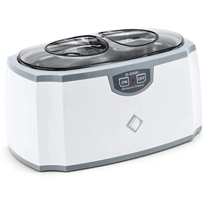 Image of LifeBasis D 2000 Ultrasonic Cleaner Jewellery Machine 420ML 45000Hz Silver with Watch Stand for Cleaning Jewelry Necklaces Rings Glasses Watches Coins Razors Guin ness Surger Tins