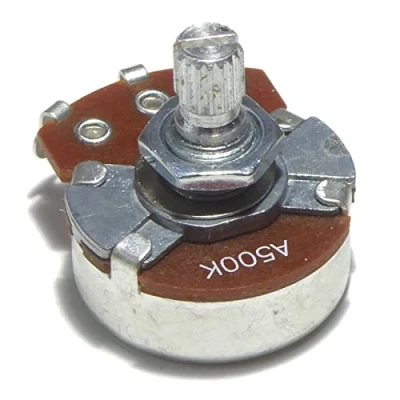 Image of A500K log guitar potentiometer 24mm diameter 15mm shaft tone volume