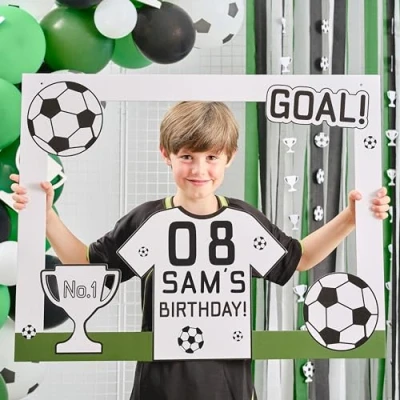 Image of Ginger Ray Customisable Football Party Photo Booth Frame Selfie Decoration, One Size
